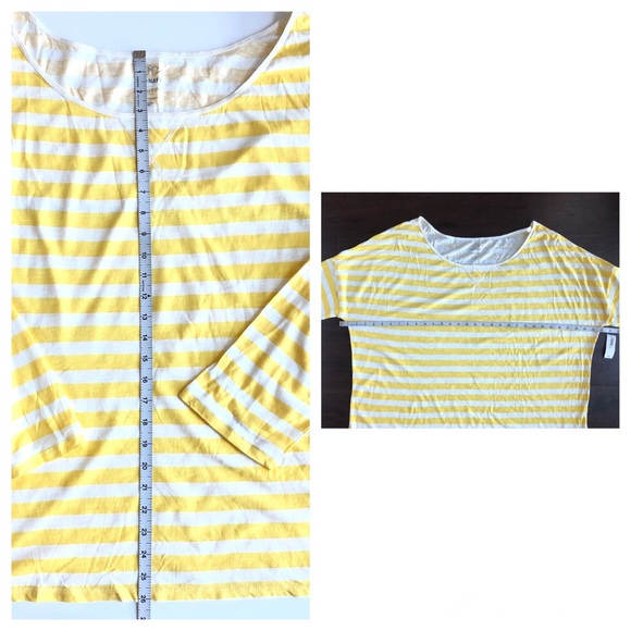 🆕 PLUS // Yellow & White Striped Top - Picture 3 of 6